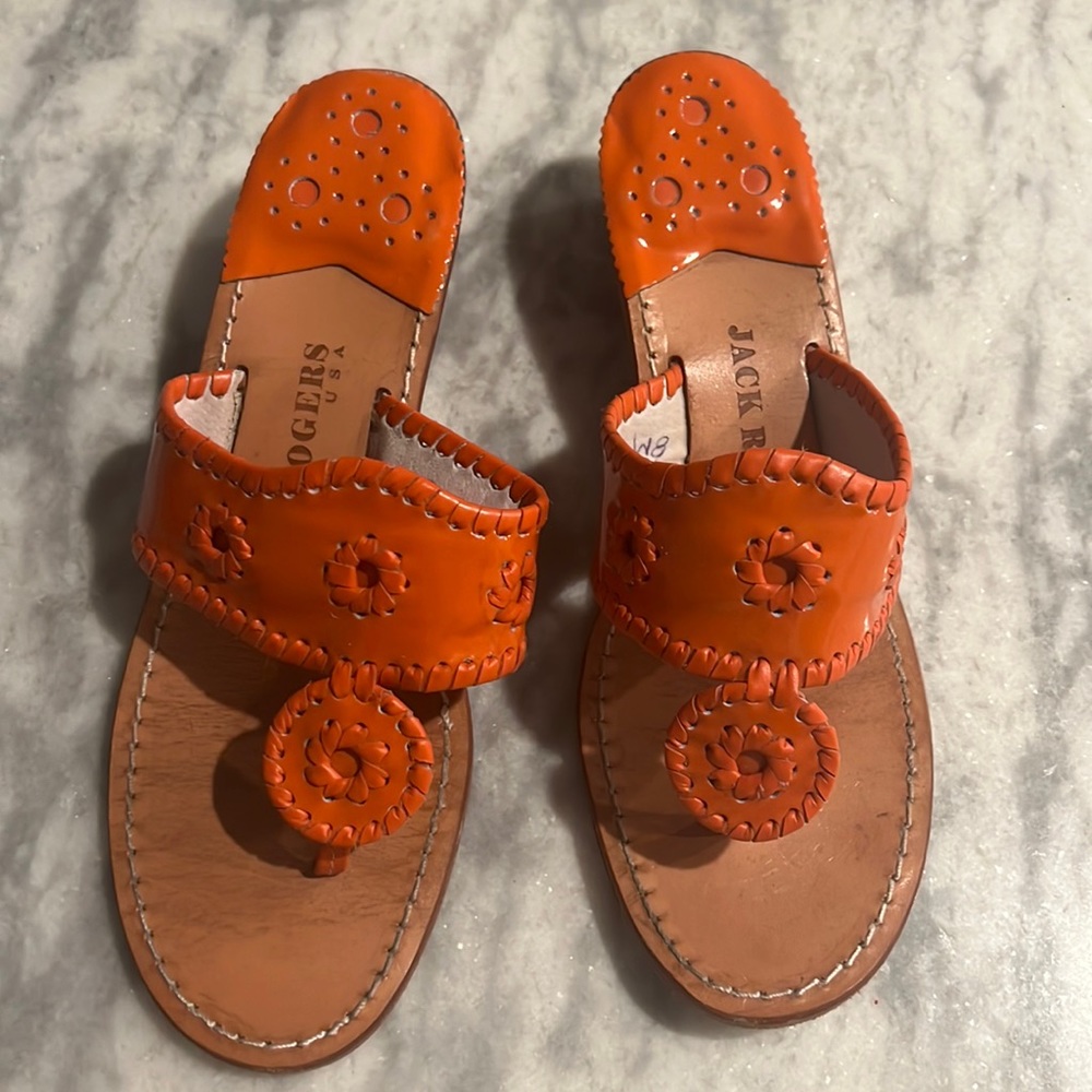 Wedges Jack Rogers sandals size 8 orange